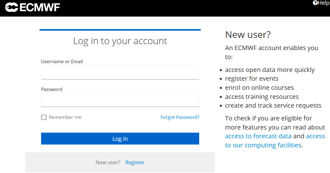 Login Copernicus